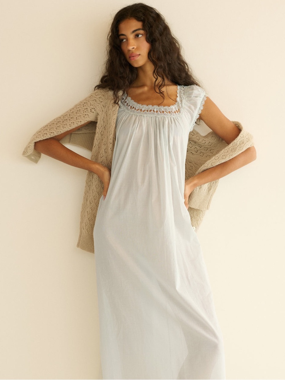 DOEN LUCILIA NIGHTGOWN -- RAIN DROP - Picture 3 of 6